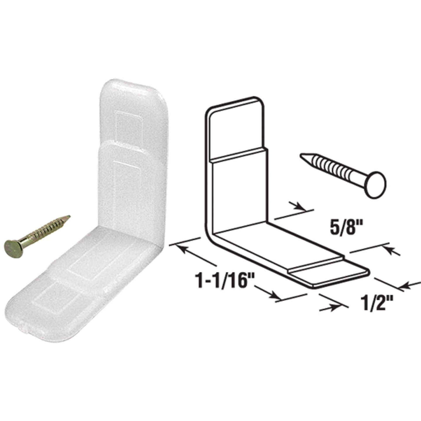 Prime-Line Plastic 1-1/16" x 1/2" Drawer Glide (10-Pack) Image 1