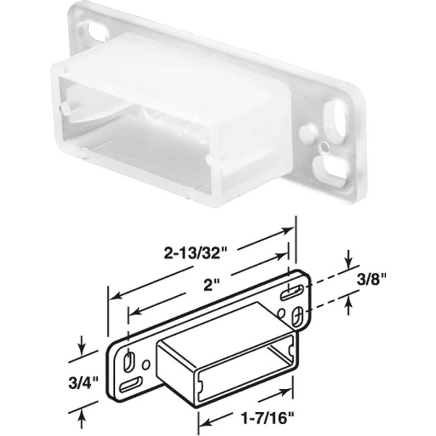 Prime-Line 2-13/32" x 1-7/16" Side Track Socket (2-Pack) Image 1