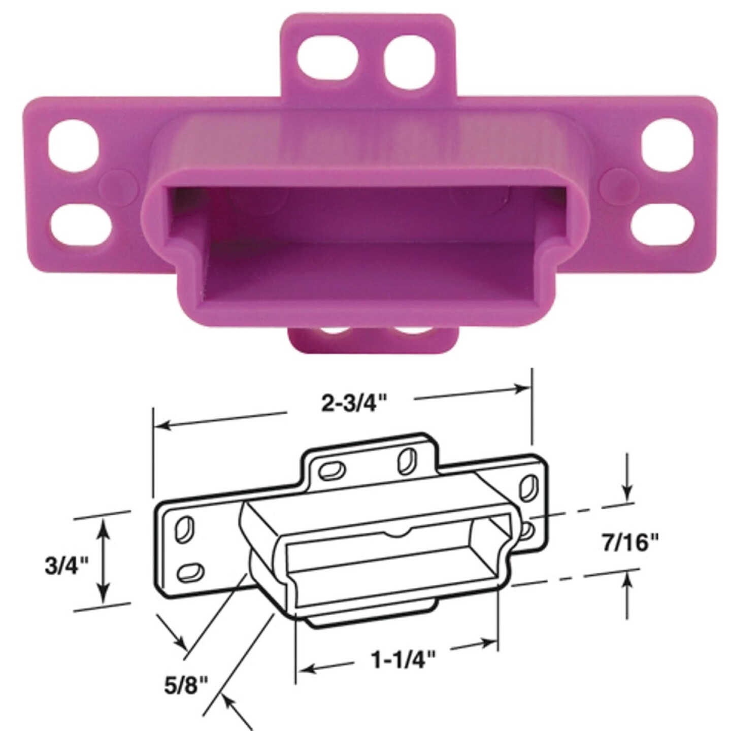 Prime-Line Nylon Purple Track Socket (2-Pack) Image 1