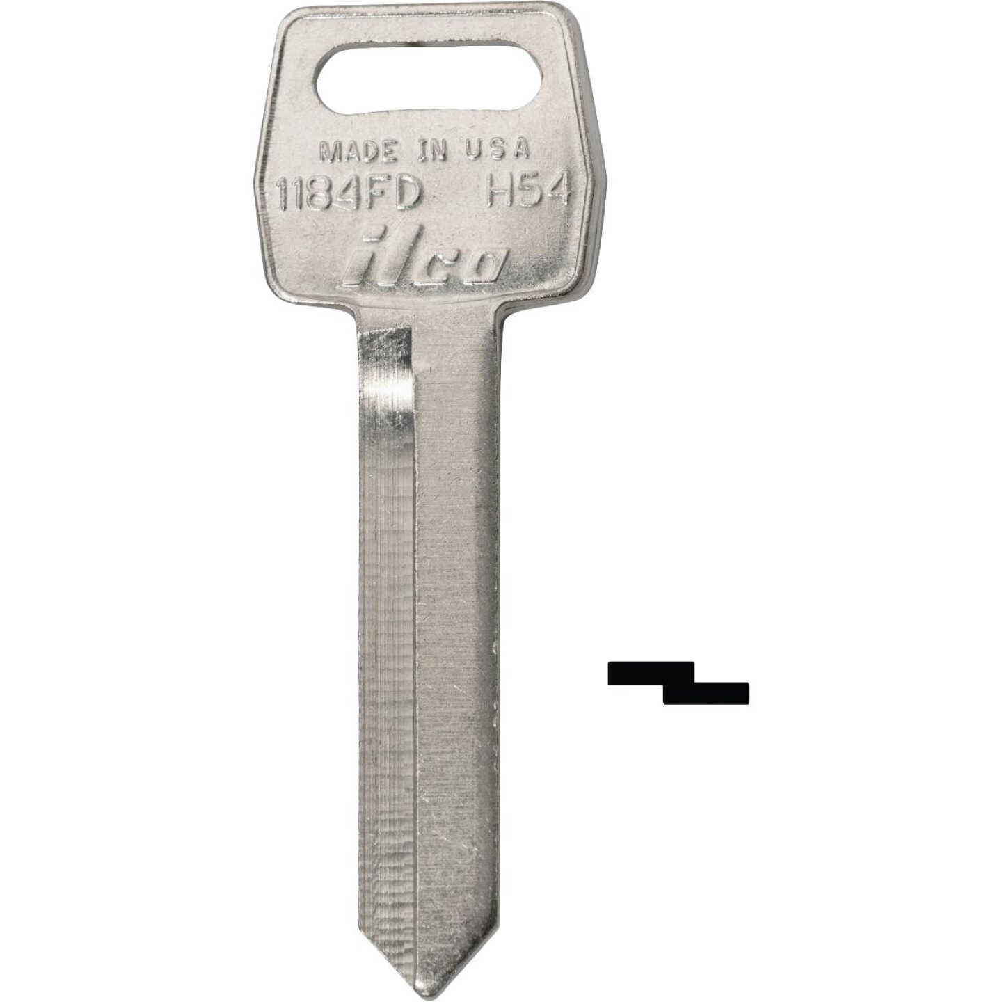 ILCO Ford Nickel Plated Automotive Key, H54 / 1184FD (10-Pack) Image 1