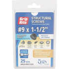 Grip-Rite PrimeGuard Plus #9 x 1.5 In. Hex Washer Head Structural Screw (25-Count) Image 2