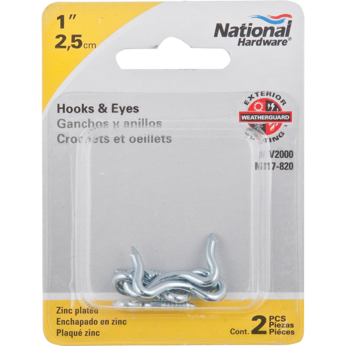 National Hardware1 In. Steel Hook & Eye Bolt (2-Count) Image 2