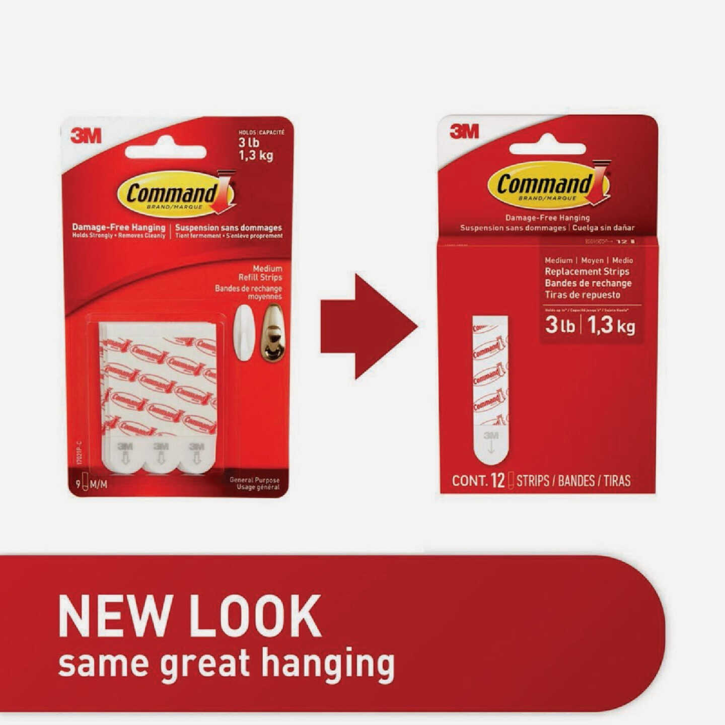 Command Medium Adhesive Strips, White, 12 Strips Image 6