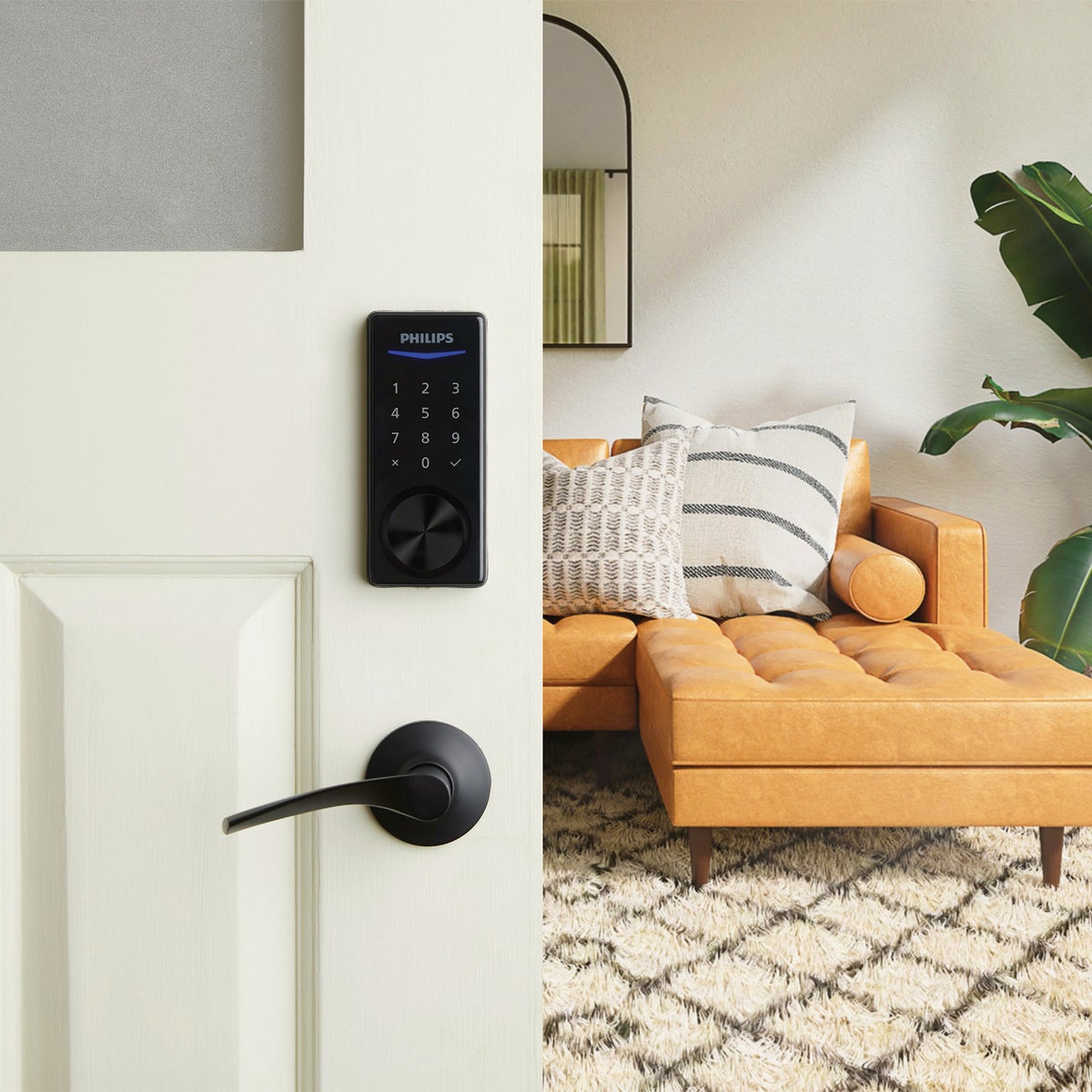 Philips Bluetooth Touchscreen Electronic Deadbolt, Matte Black Image 2