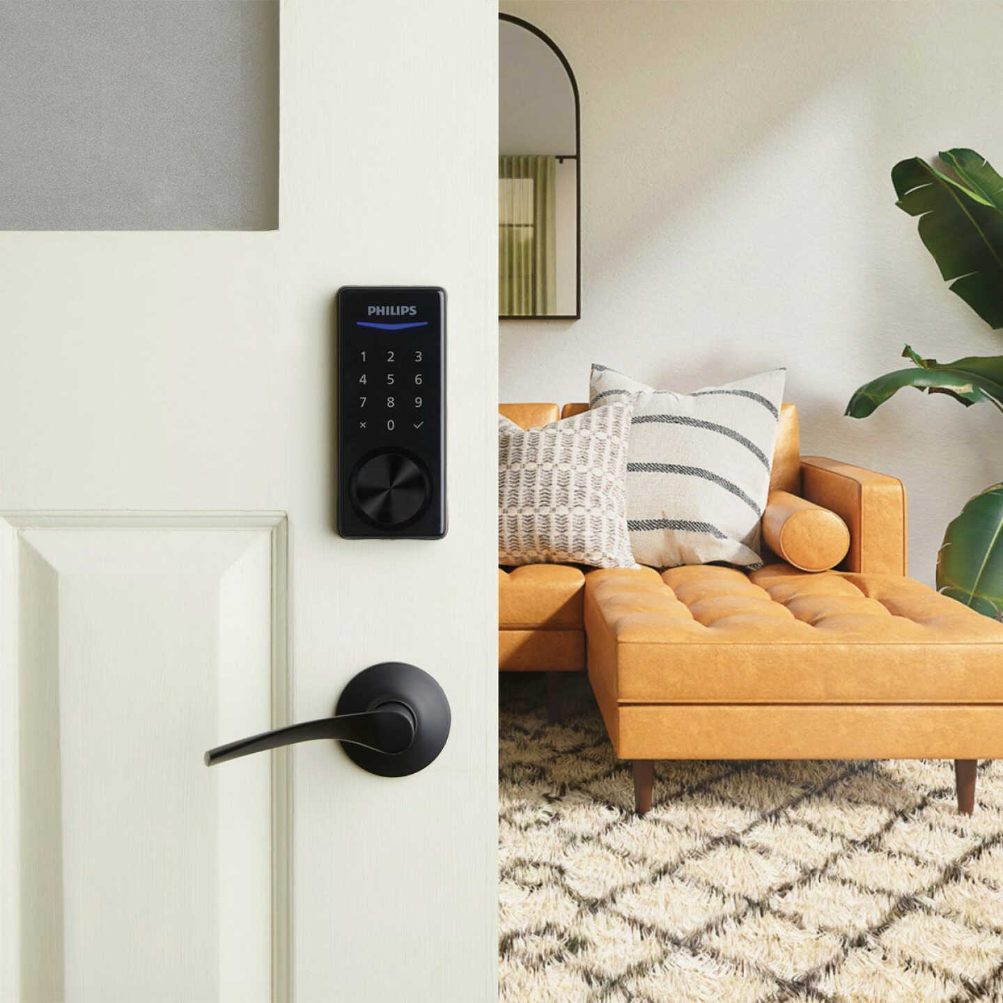 Philips Bluetooth Touchscreen Electronic Deadbolt, Matte Black Image 2