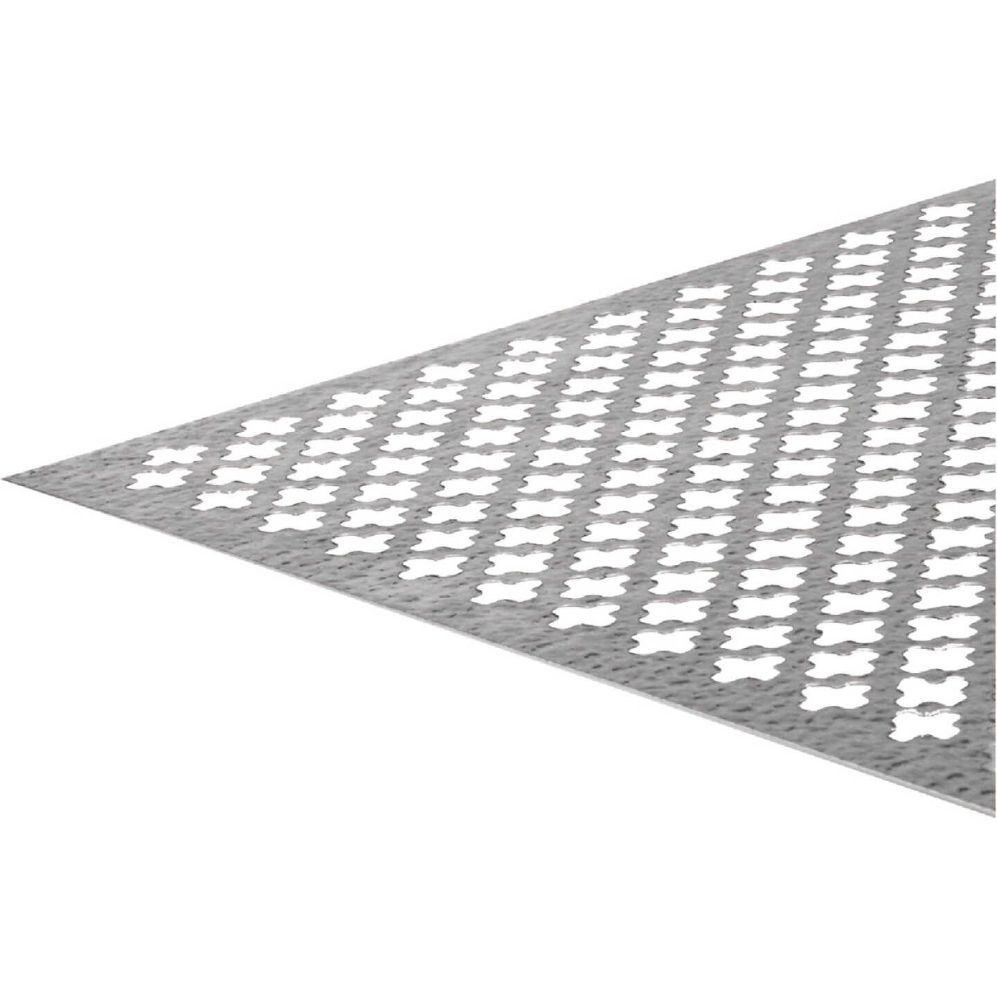 Hillman SteelWorks 0.020 In. x 24 In. x 36 In. Aluminum Silver Cloverleaf Decorative Sheet Image 1