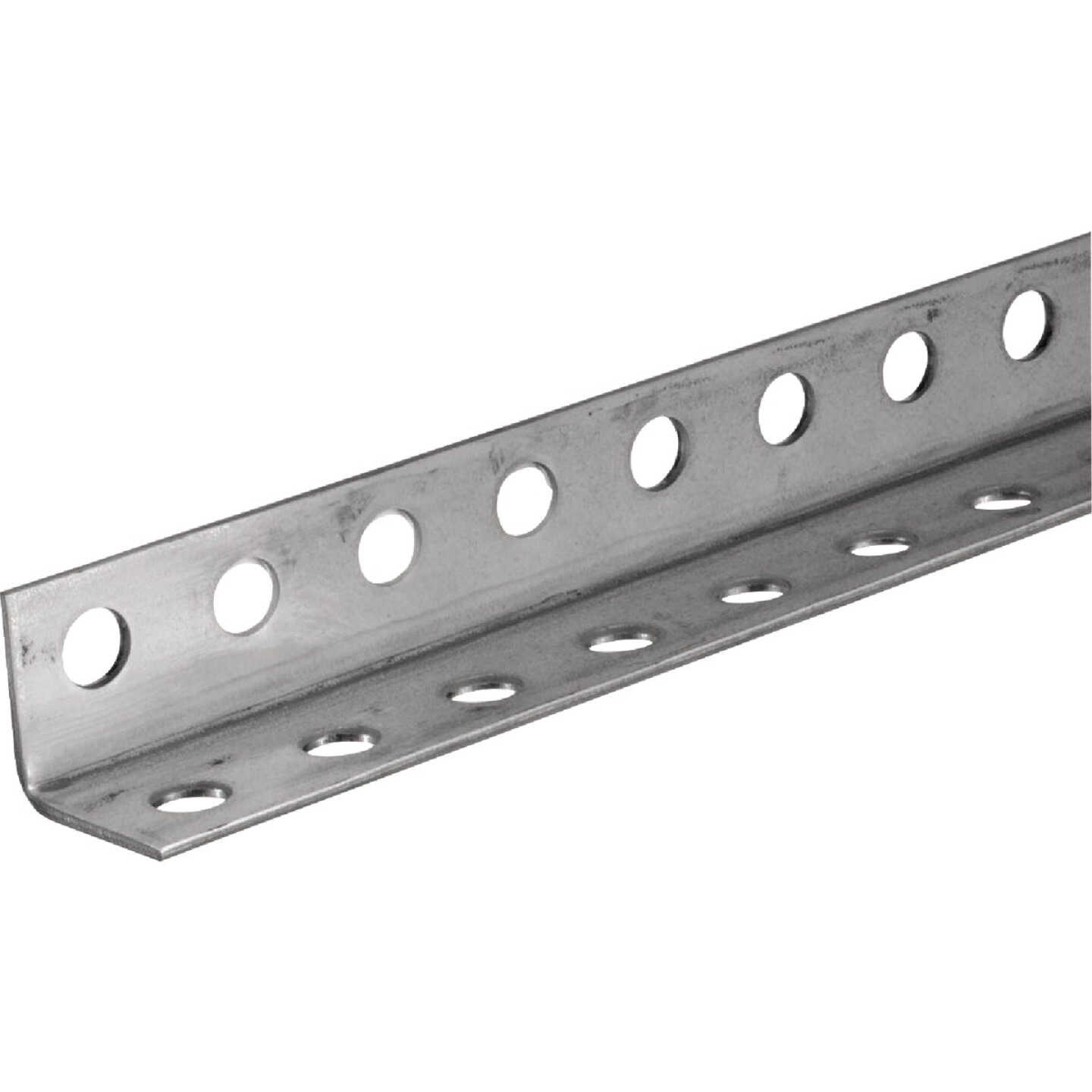 Hillman SteelWorks 7/64 In. x 1-1/4 In. x 3 Ft. Perforated Zinc-Plated Angle Image 1