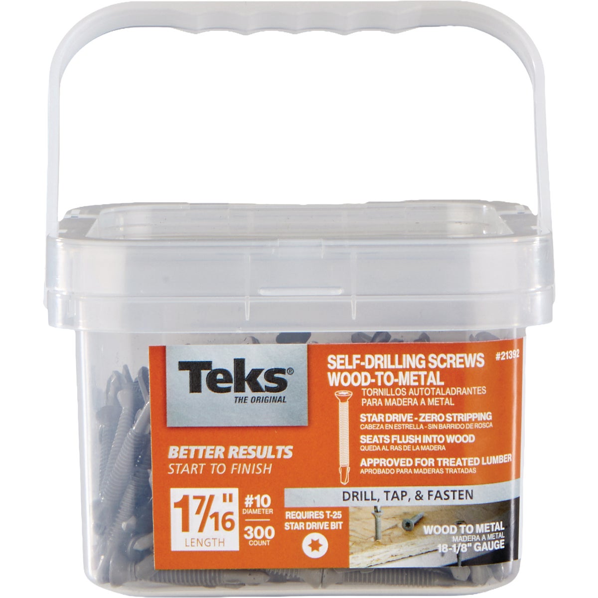 Teks #10 x 1-7/16 In. Star Head Drill Point Wood-to-Metal Screws (300-Count) Image 1