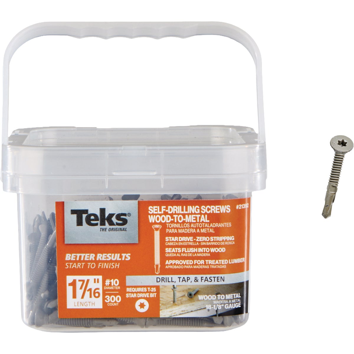 Teks #10 x 1-7/16 In. Star Head Drill Point Wood-to-Metal Screws (300-Count) Image 6