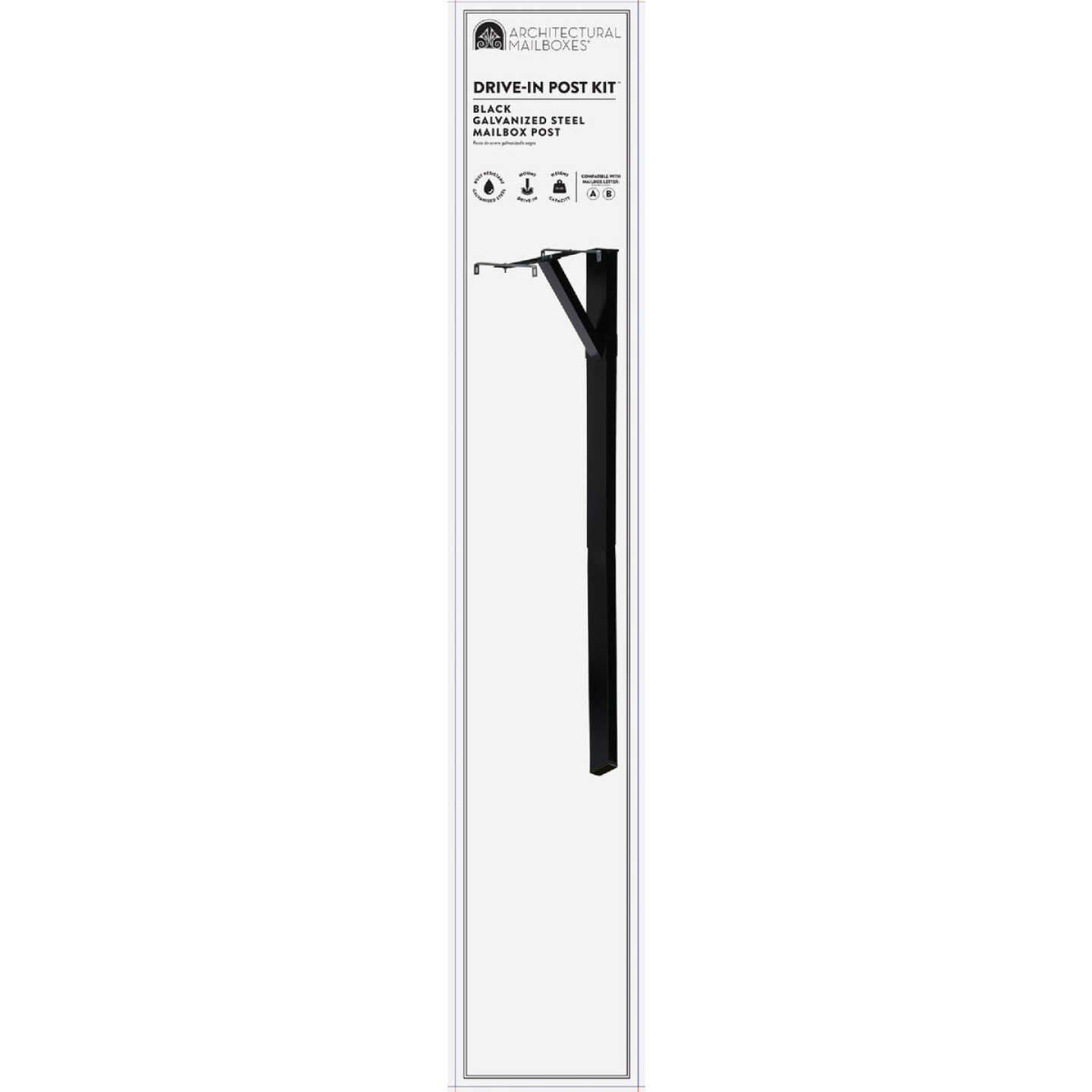Architectural Mailboxes Steel Square Drive-In Mailbox Post Kit Image 2