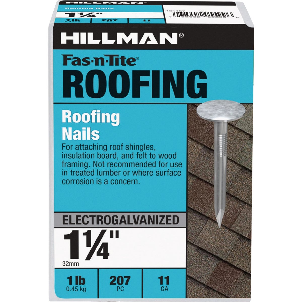 Hillman Fas-n-Tite 1-1/4 In. Electrogalvanized Roofing Nails (1 Lb.) Image 2
