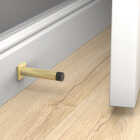 National Hardware 3 In. Brushed Gold Reed Door Stop Image 2