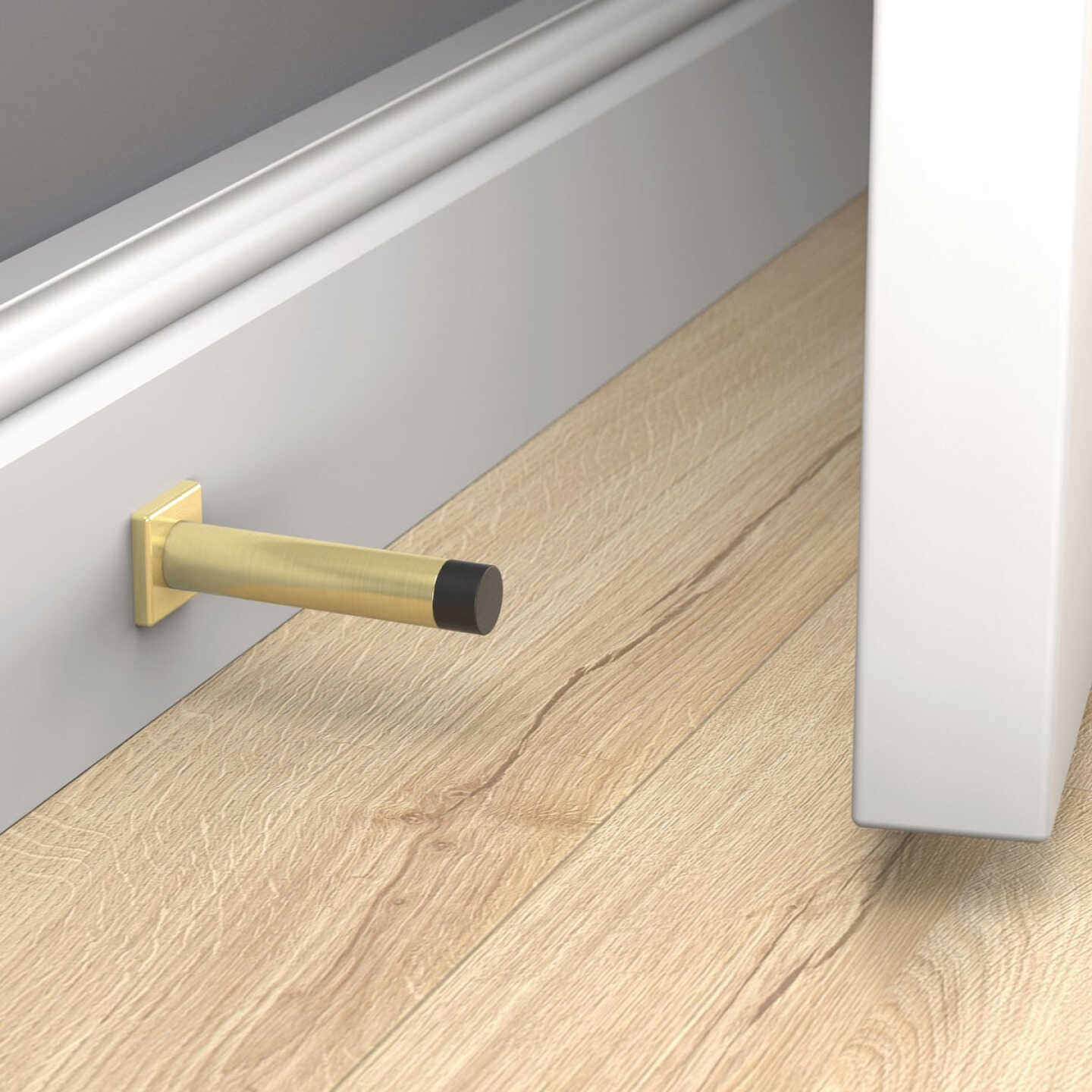 National Hardware 3 In. Brushed Gold Reed Door Stop Image 2