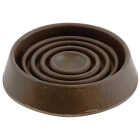 Do it 1-3/4 In. Inner Diameter Round Brown Furniture Leg Cup (4-Pack) Image 1