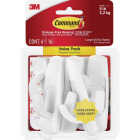 Command Large Utility Hook Value Pack, White, 6 Hooks, 16 Strips Image 1
