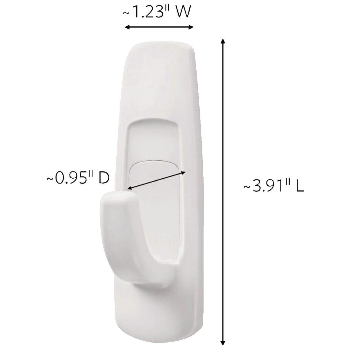Command Large Utility Hook Value Pack, White, 6 Hooks, 16 Strips Image 8