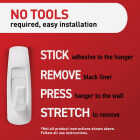 Command Large Utility Hook Value Pack, White, 6 Hooks, 16 Strips Image 3