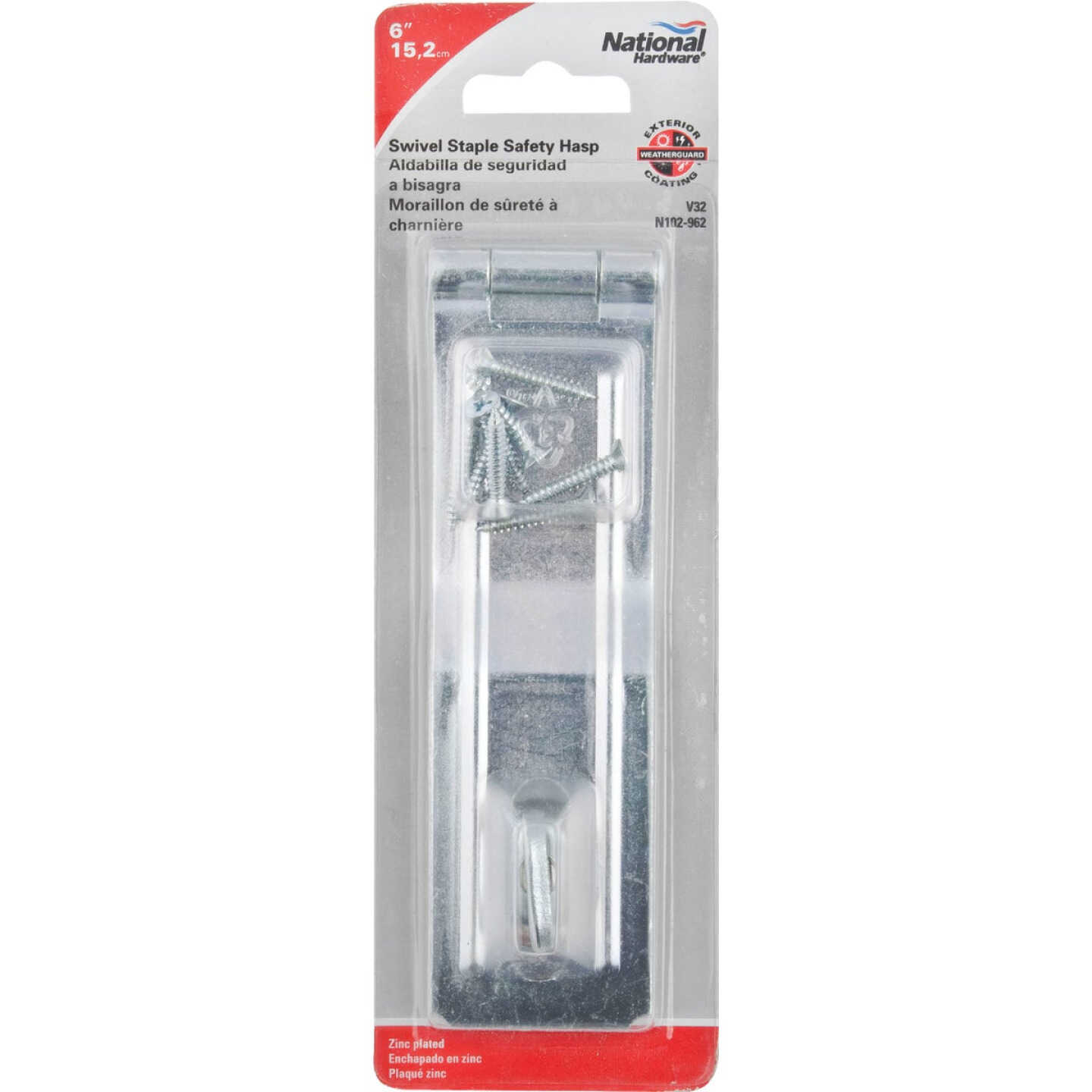 National Hardware 6 In. Zinc Swivel Safety Hasp Image 2