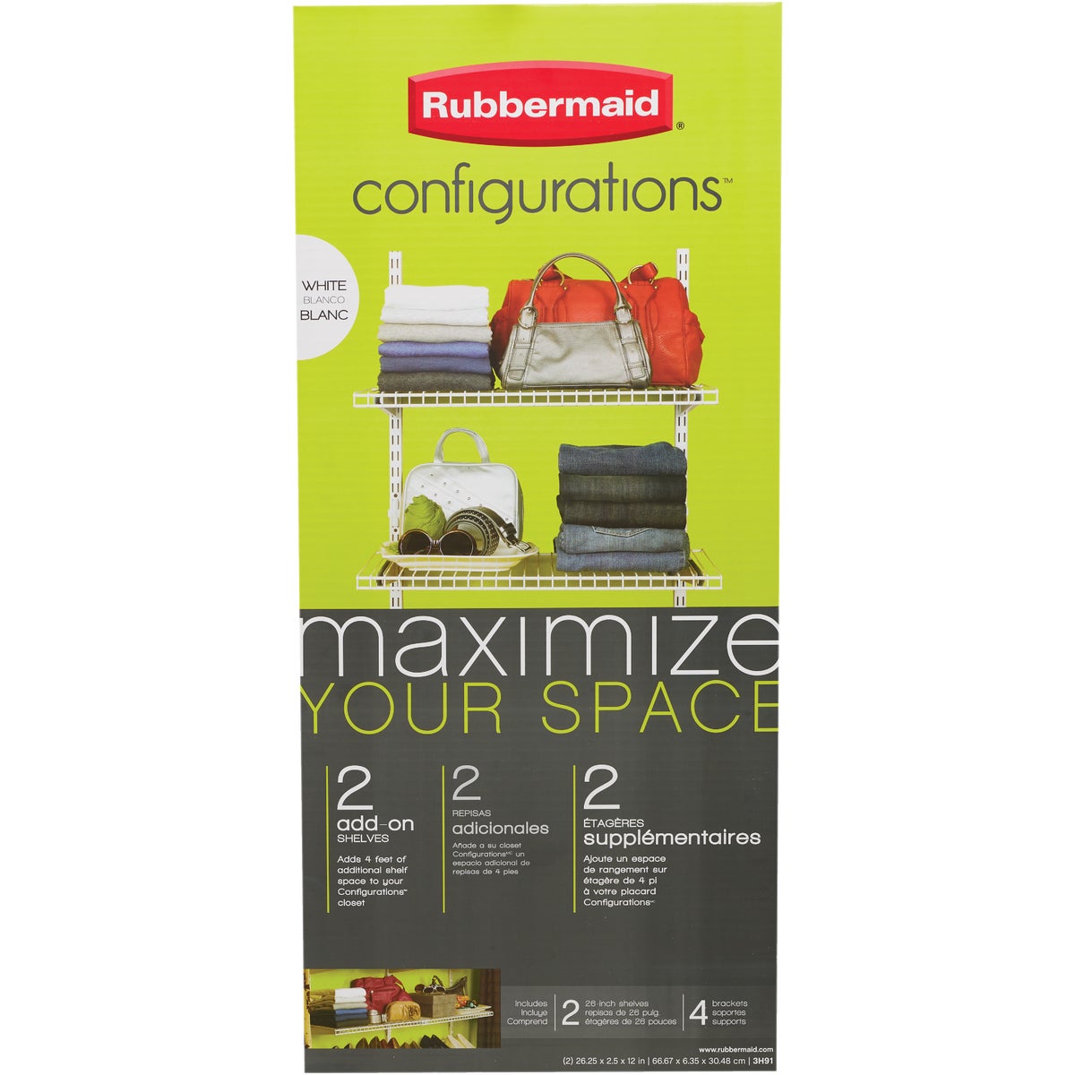 Rubbermaid Configurations 2-Shelf Add-On Kit Image 2