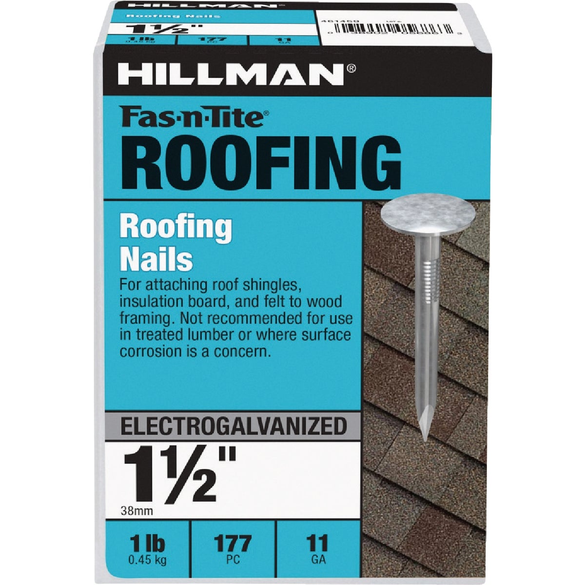Hillman Fas-n-Tite 1-1/2 In. Electrogalvanized Roofing Nails (1 Lb.) Image 2