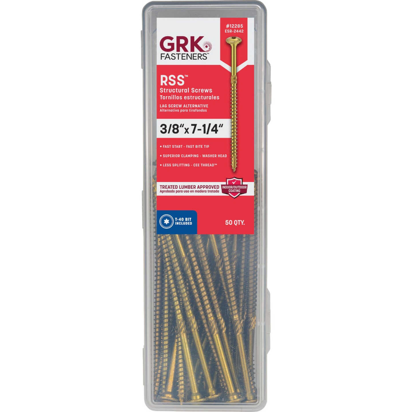 GRK RSS Rugged 3/8 In. x 7-1/4 In. Star Drive Washer-Head Structure Screw (50-Count) Image 5