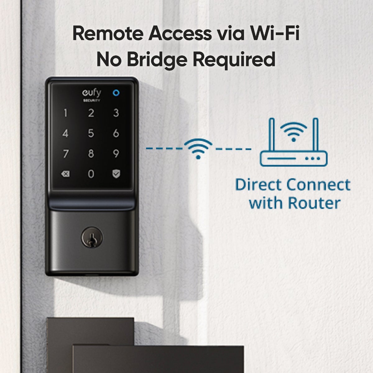 eufy Smart Lock C210 Black 5-In-1 Keyless Entry Door Lock Image 4