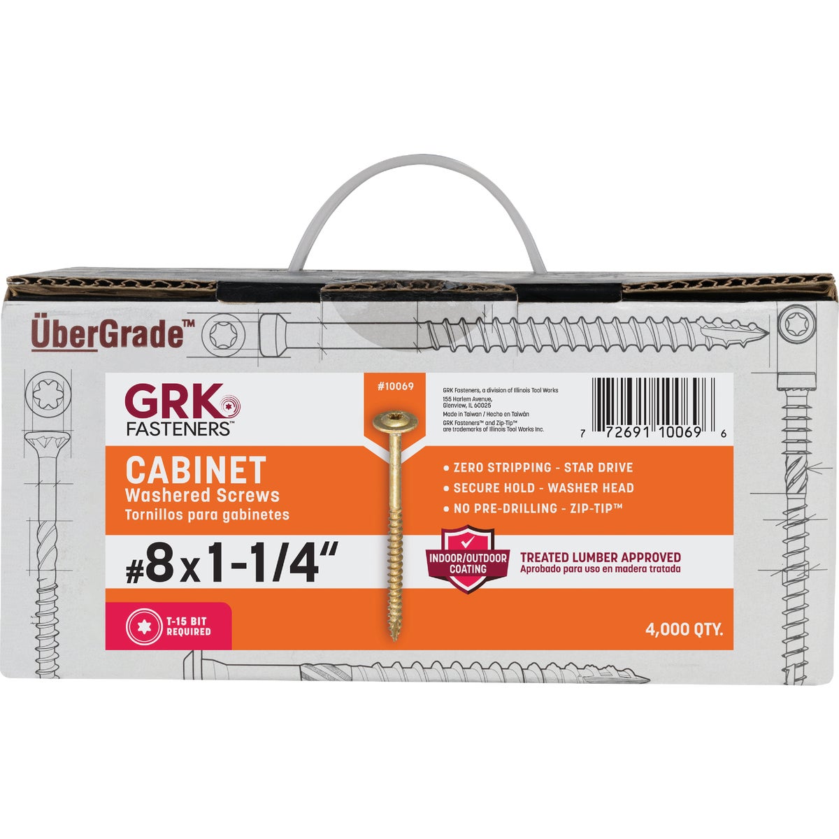GRK #8 x 1-1/4 In. Star Drive Cabinet Screw (4000-Count) Image 5