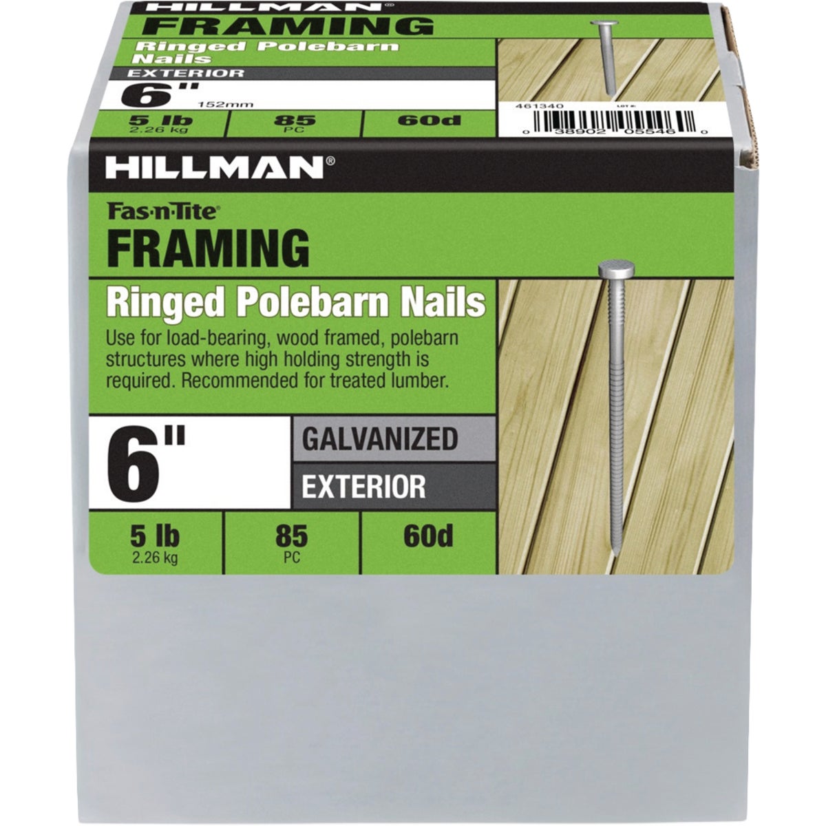 Hillman Fas-n-Tite 6 In. Hot Dipped Galvanized Polebarn Nails (85-Count)