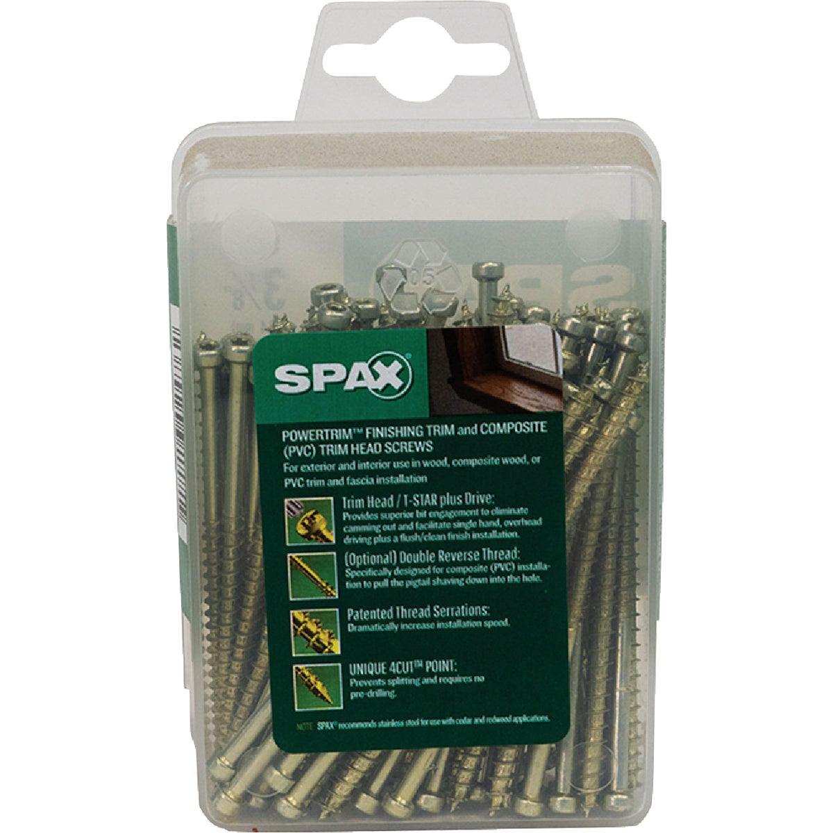 SPAX #8 x 3-1/8 In. T10 Plus Cylindrical Head HCR (Exterior Rated) Yellow Trim Screw (100-Count) Image 5