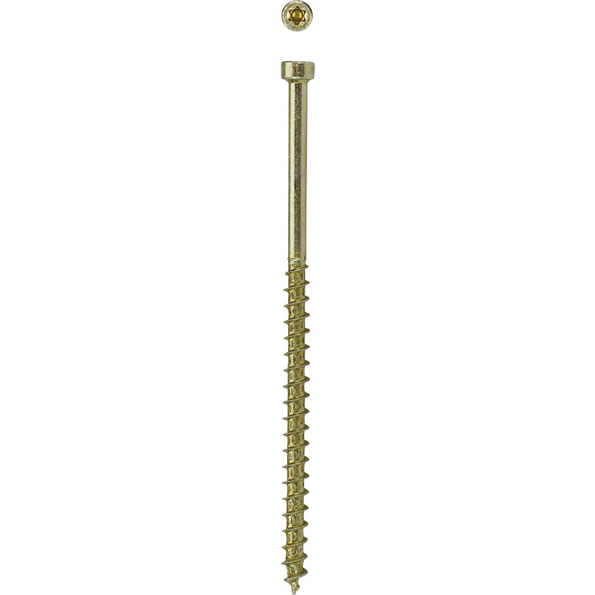 SPAX #8 x 3-1/8 In. T10 Plus Cylindrical Head HCR (Exterior Rated) Yellow Trim Screw (100-Count)