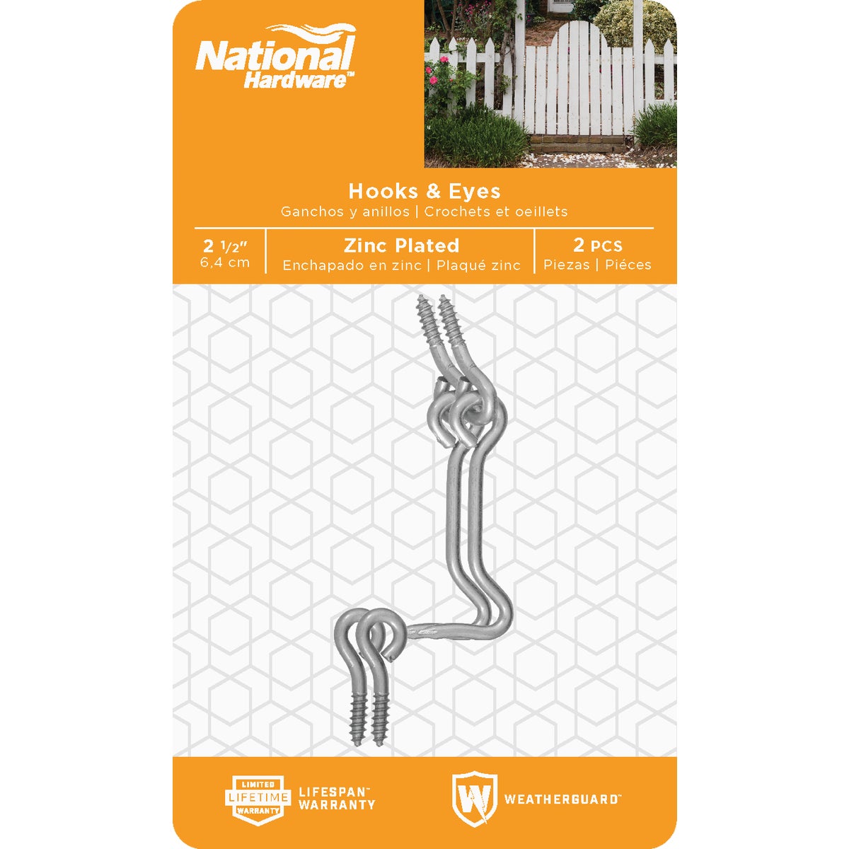 National Hardware 2-1/2 In. Steel Hook & Eye Bolt (2-Count) Image 2