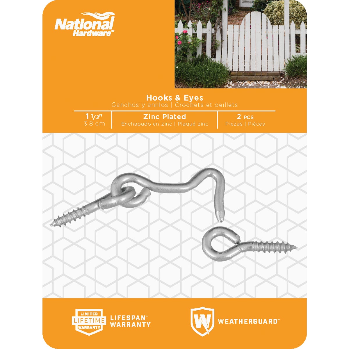 National Hardware 1-1/2 In. Steel Hook & Eye Bolt (2-Count) Image 2