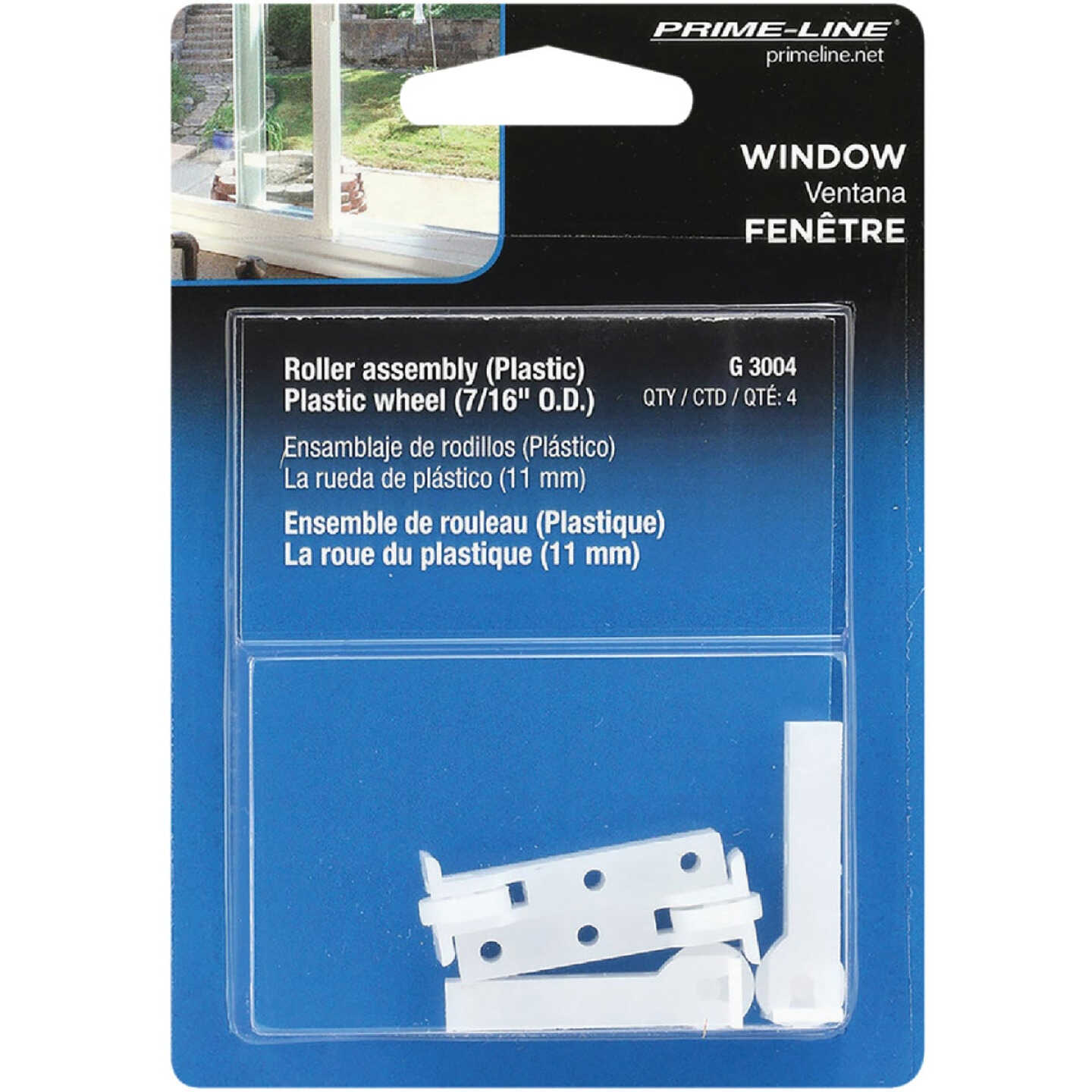 Prime-Line Flat Edge Sliding Window Roller Assembly Image 2