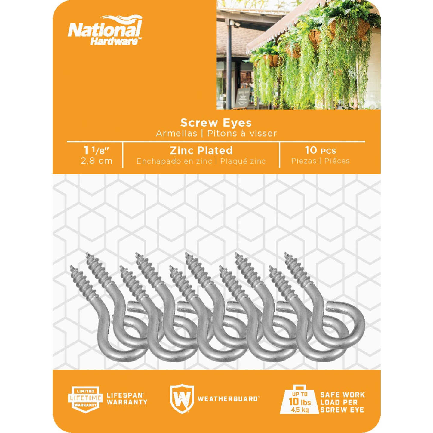 National Hardware #112 Zinc Medium Screw Eye (10-Count) Image 2