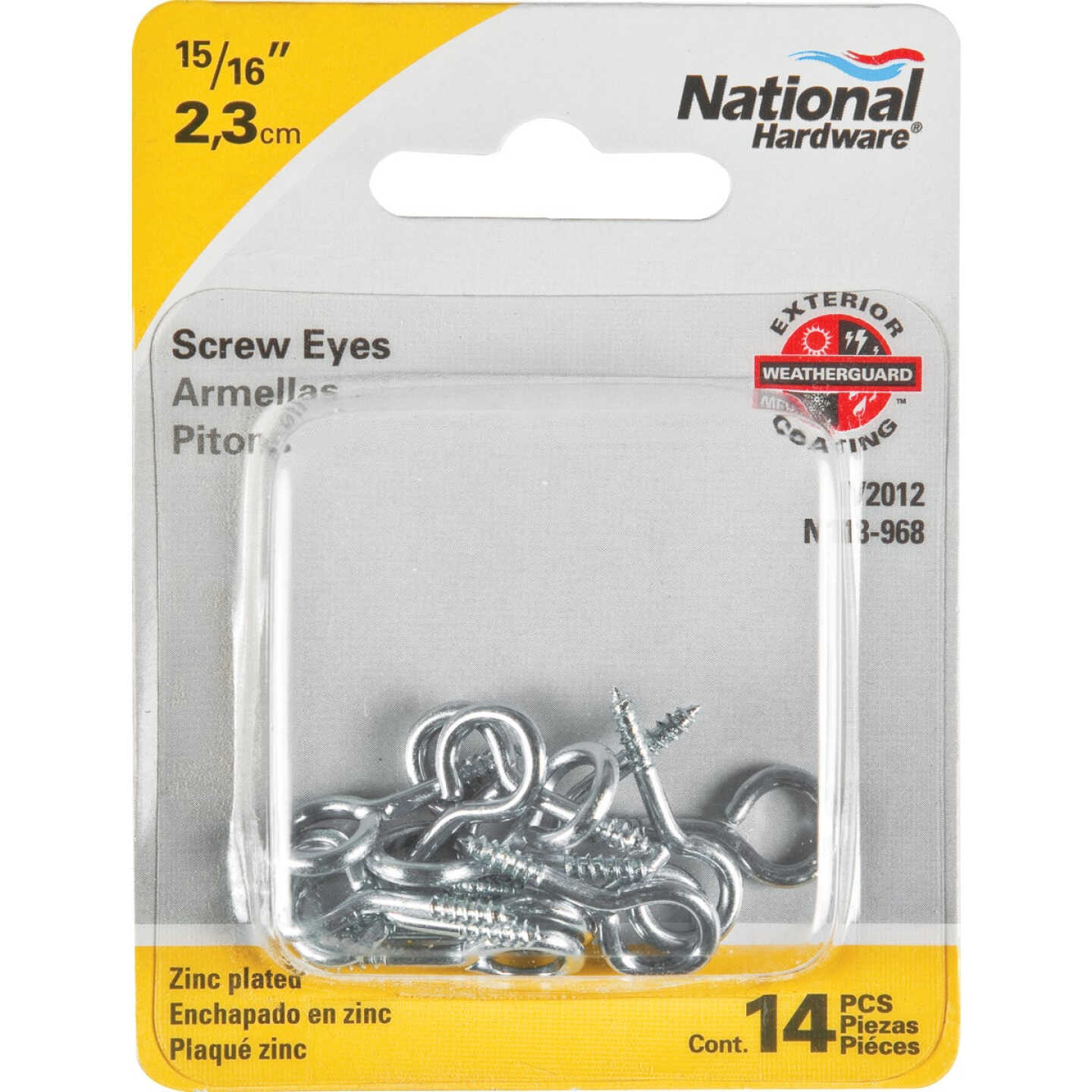 National Hardware #114 Zinc Medium Screw Eye (14-Count) Image 2