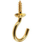 National Hardware 3/4 In. Solid Brass Series Cup Hook (5 Count) Image 1
