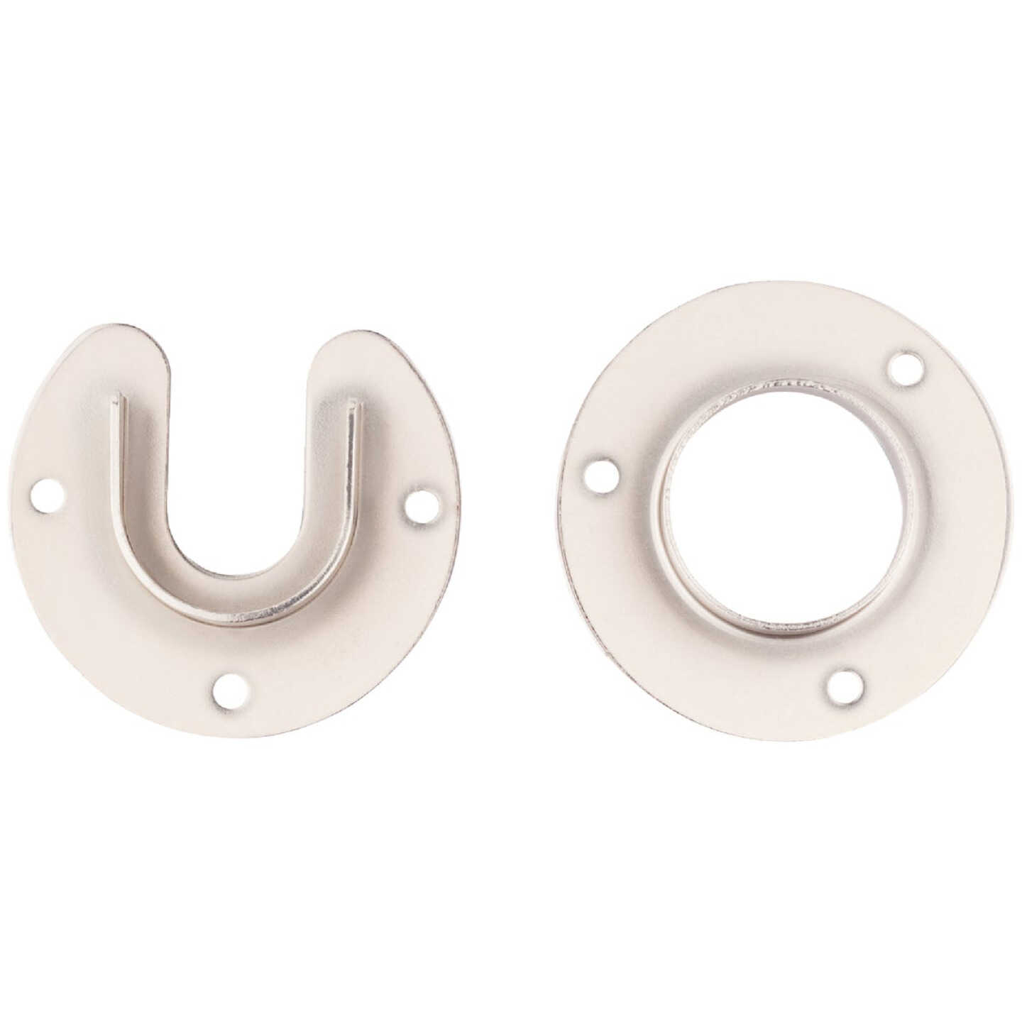 Stanley Home Designs 1-5/16 In. Zinc Closet Rod Socket, Satin Nickel (2-Pack) Image 4