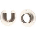 Stanley Home Designs 1-5/16 In. Zinc Closet Rod Socket, Satin Nickel (2-Pack) Image 1