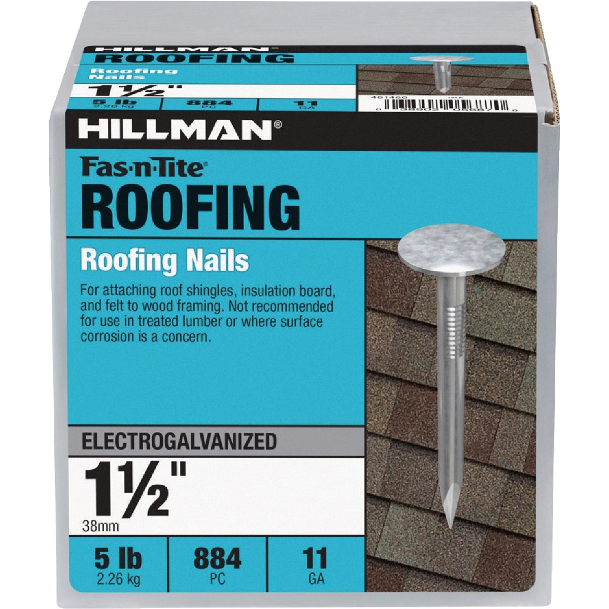 Hillman Fas-n-Tite 1-1/2 In. Electrogalvanized Roofing Nails (5 Lb.) Image 2