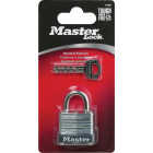 Master Lock 1-1/8 In. W. Locking Lever Warded Keyed Different Padlock Image 2