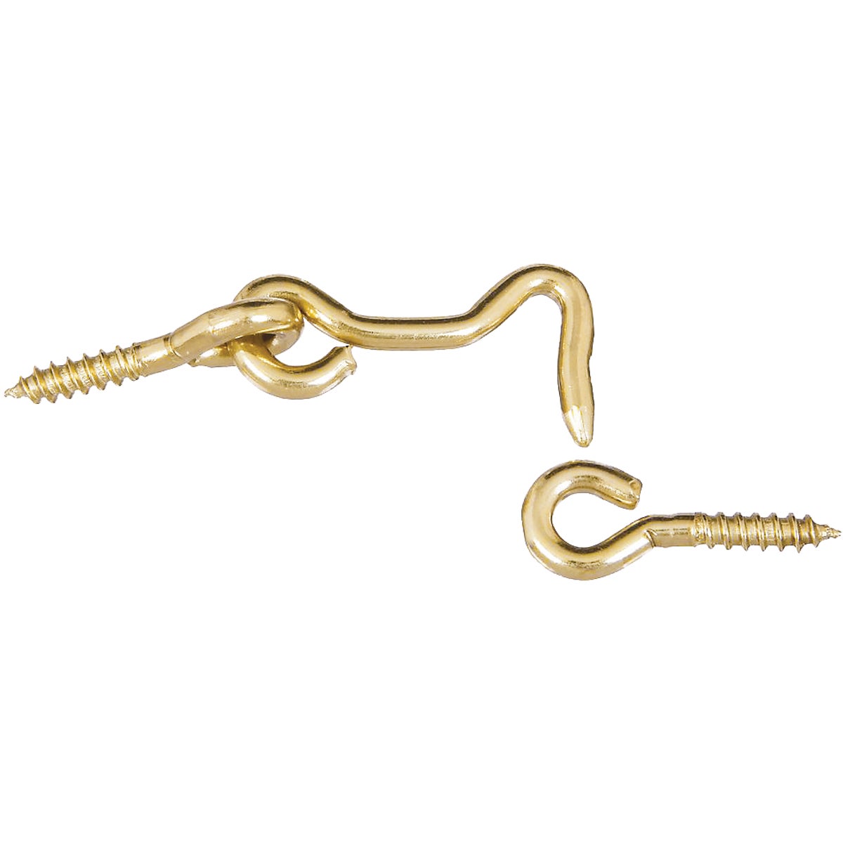 National Hardware Solid Brass 1-1/2 In. Hook & Eye Bolt (2-Count)