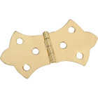 National Hardware 1-11/16 In. x 3-1/16 In. Miniature Brass Decorative Hinge (2-Pack) Image 1