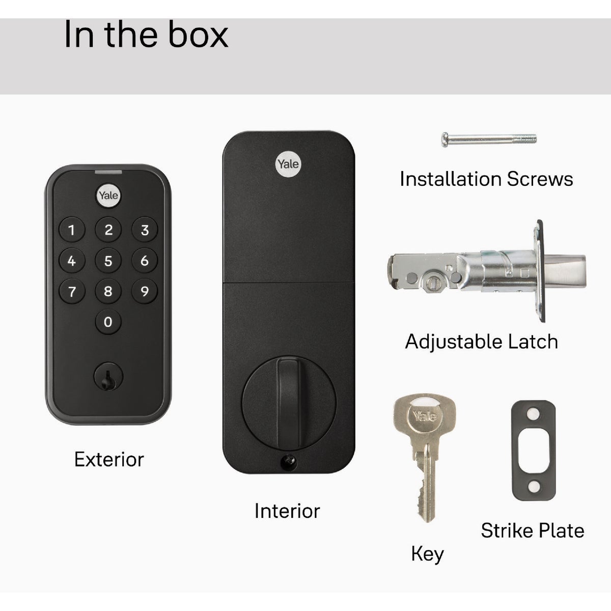 Yale Code Black Suede Electronic Lock Keypad Deadbolt Image 2