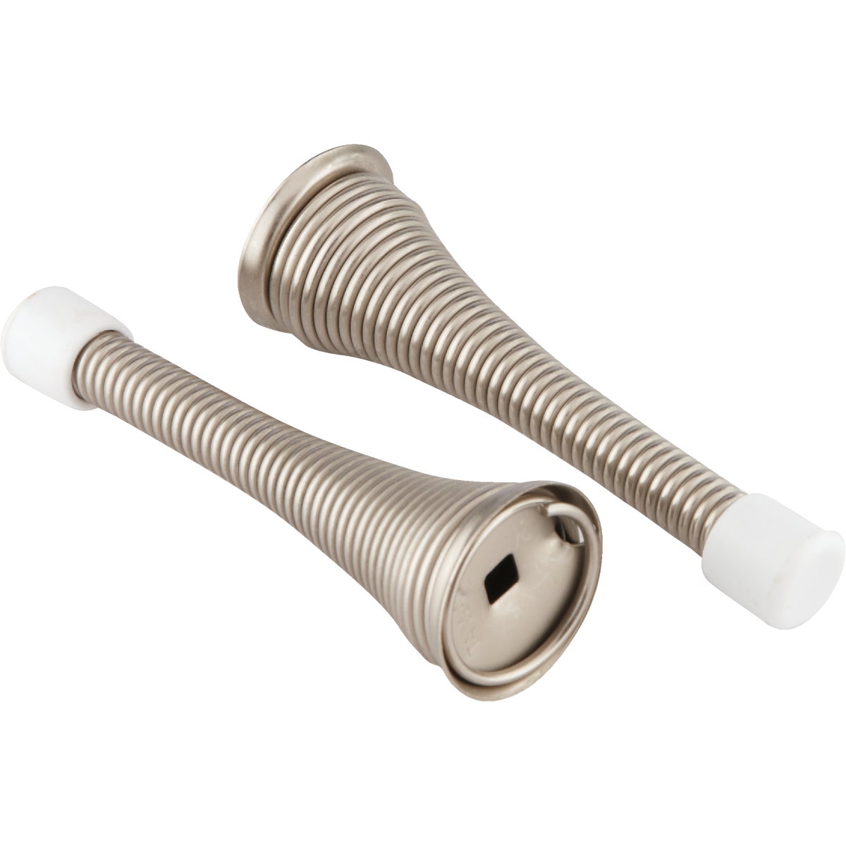 National Hardware Gallery Series Satin Nickel Spring Door Stop Image 1