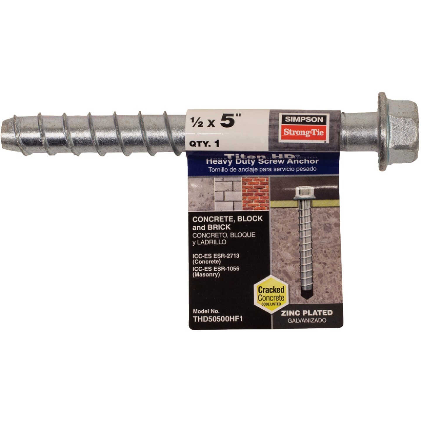Titen HD 1/2 in. x 5 in. Heavy-Duty Screw Anchor Image 2