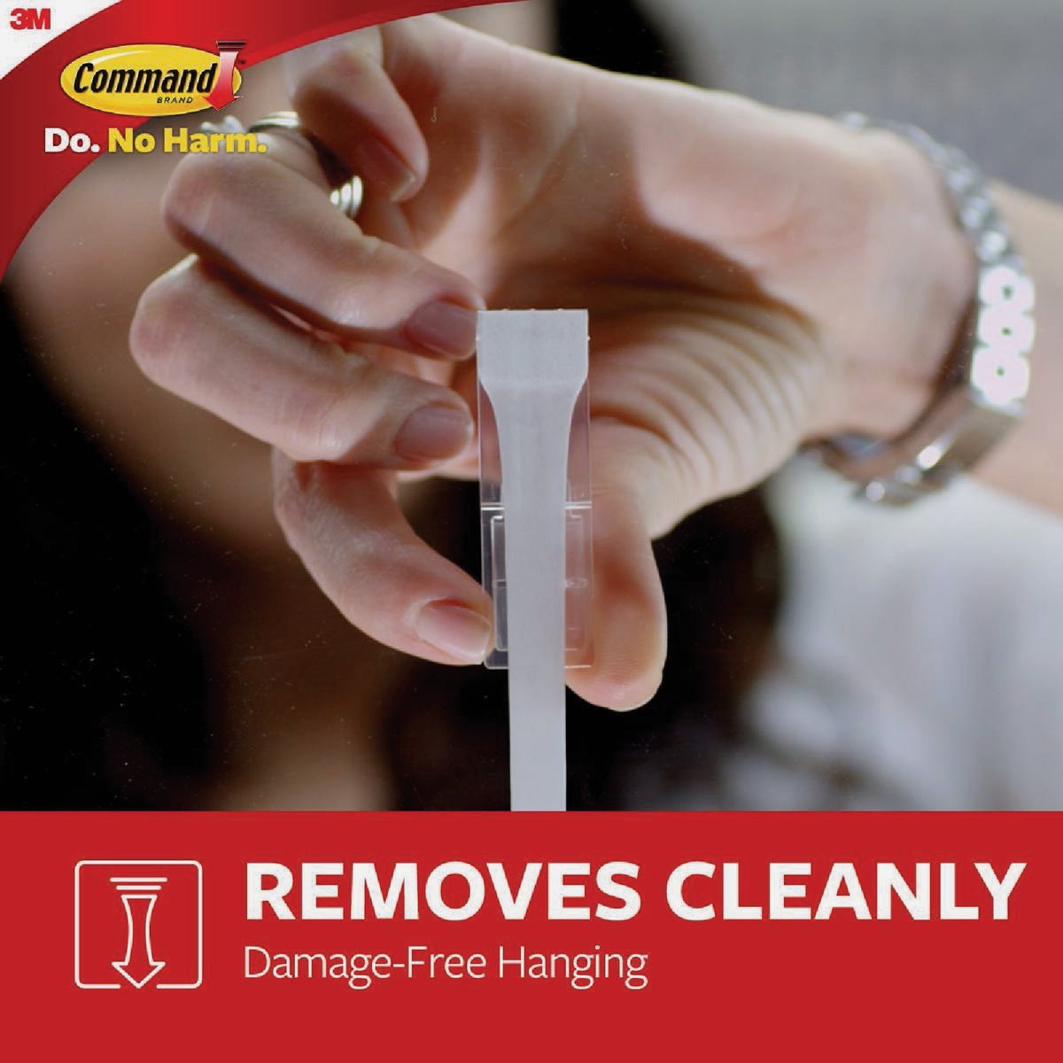 Command Extra Large 15 Lb. Adhesive Hook, White, 1 Hook, 4 Strips Image 4