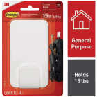Command Extra Large 15 Lb. Adhesive Hook, White, 1 Hook, 4 Strips Image 1