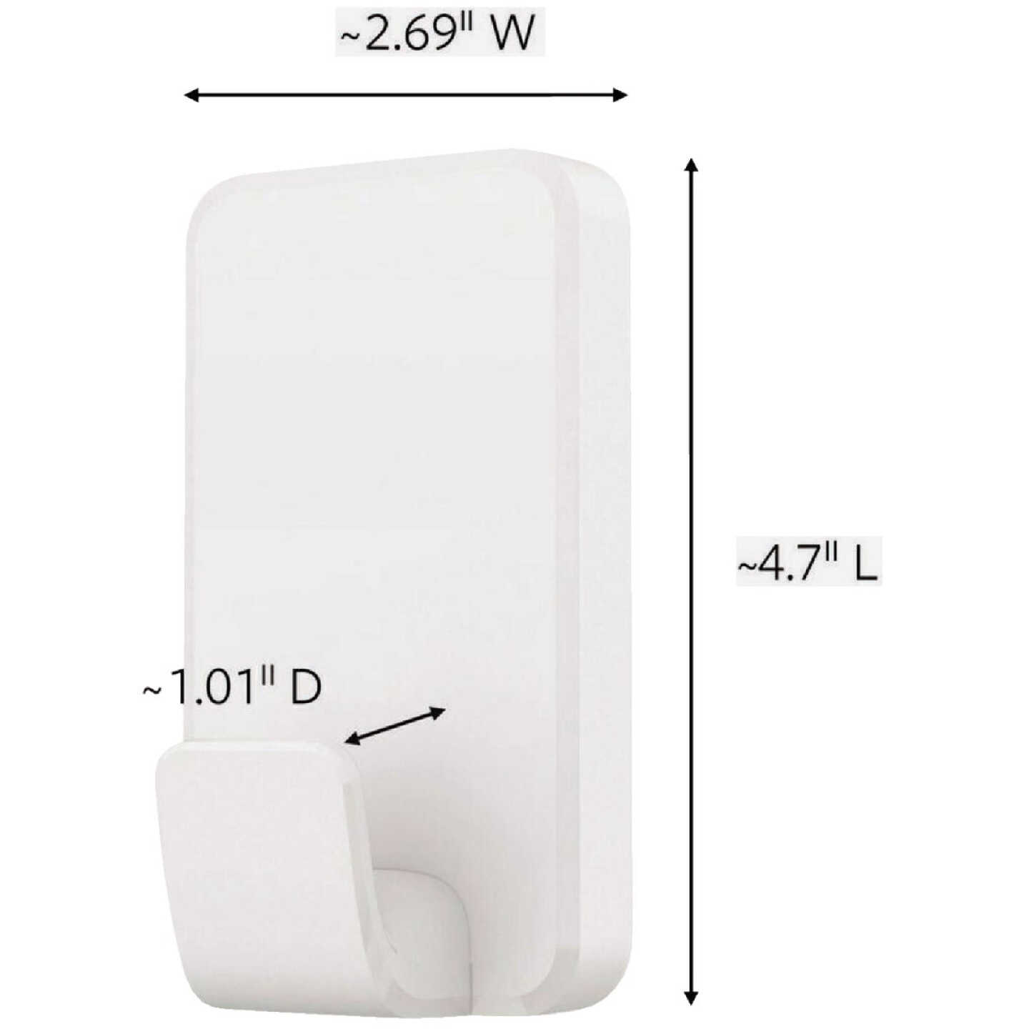 Command Extra Large 15 Lb. Adhesive Hook, White, 1 Hook, 4 Strips Image 7