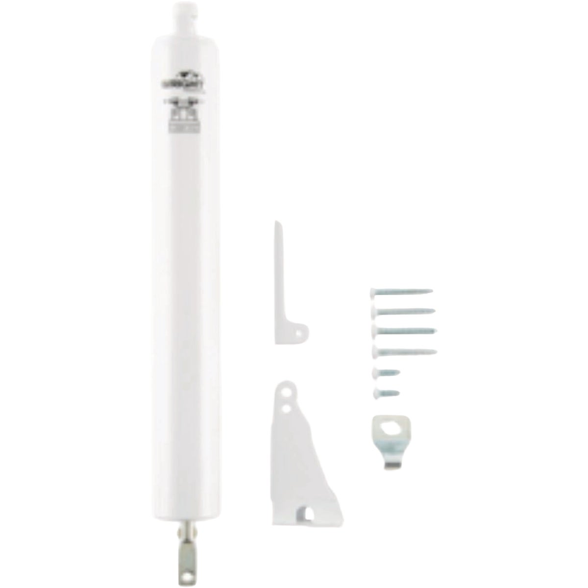 Wright Heavy Duty White Pneumatic Storm Door Closer with Thumbscrew