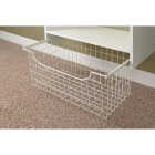 Easy Track 12 In. White Wire Sliding Basket Image 2